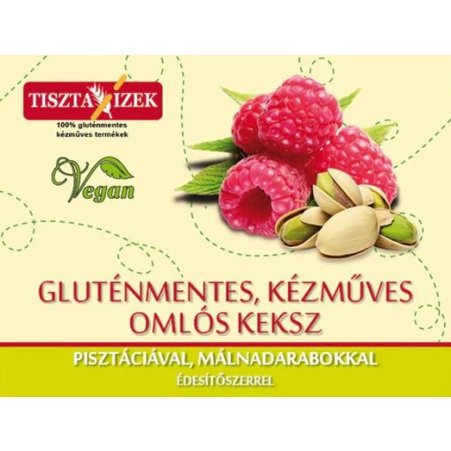 Omlós keksz pisztáciával málnadarabokkal 180g Tiszta Ízek gluténmentes, kézműves