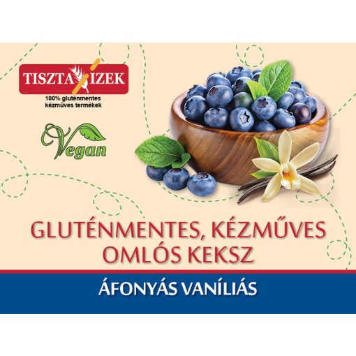 Áfonyás vaníliás omlós keksz 180g Tiszta Ízek gluténmentes, kézműves