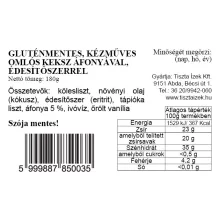 Áfonyás vaníliás omlós keksz 150g Tiszta Ízek gluténmentes, kézműves