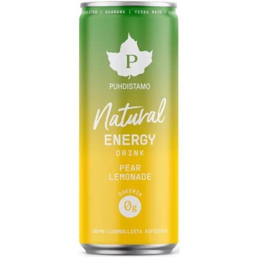 Puhdistamo Natural energy 330ml körte- limonádé ízű természetes energiaital