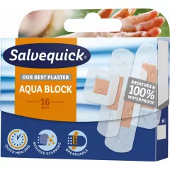 Salvequick Aqua Block vízálló sebtapasz 16db