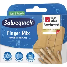 Salvequick Finger Mix rugalmas ragtapaszok 18db