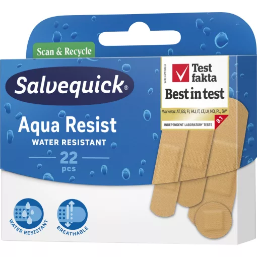 Salvequick Aqua Resist víz és szennyeződésálló ragtapasz 22db