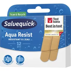   Salvequick Aqua Resist víz és szennyeződésálló ragtapasz 12db