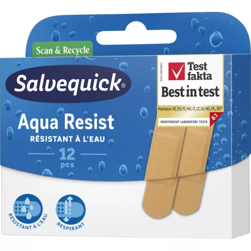 Salvequick Aqua Resist víz és szennyeződésálló ragtapasz 12db