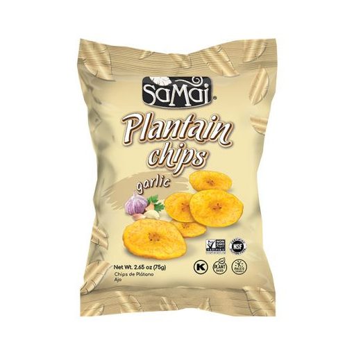 Plantain (főzőbanán) chips fokhagymás 75g SAMAI