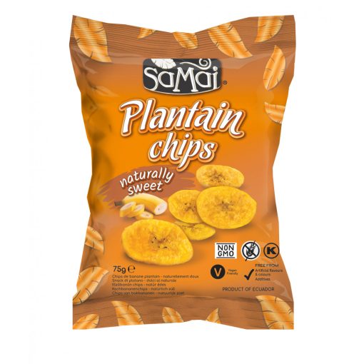 SAMAI Plantain chips natúr édes 75g főzőbanán