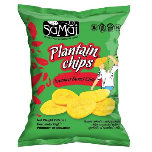 SAMAI Plantain chips édes chilli 75g főzőbanán Smoked Sweet Chili