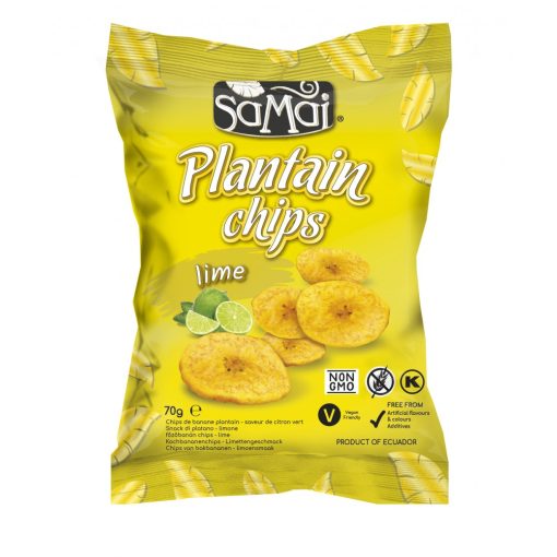 SAMAI Plantain chips lime 70g főzőbanán