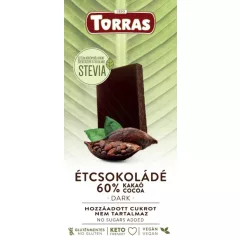 Torras Étcsokoládé 100g hozzáadott cukor nélkül