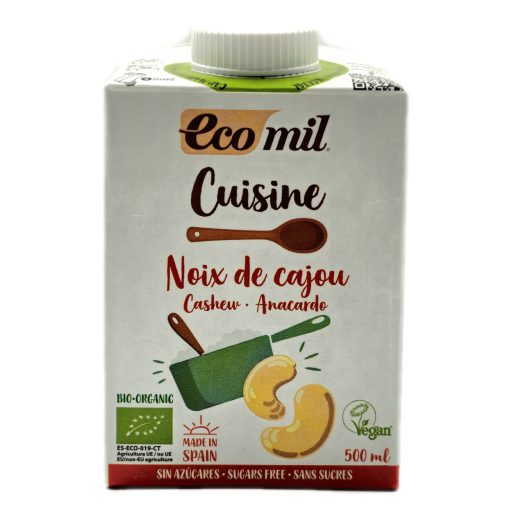 BIO Kesudió tejszín cukormentes 500ml Ecomil konyhai főzőalap