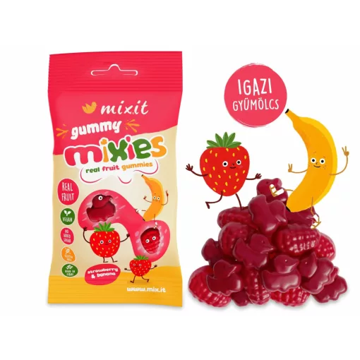 Mixit Gyümölcsös Mixies 35g  - Eper & banán