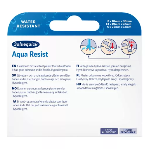 Salvequick Aqua Resist víz és szennyeződésálló ragtapasz 28db