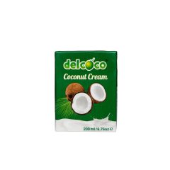   Delcoco Kókusztejszín (kókuszkrém) 200ml 24% kókuszolaj tartalommal