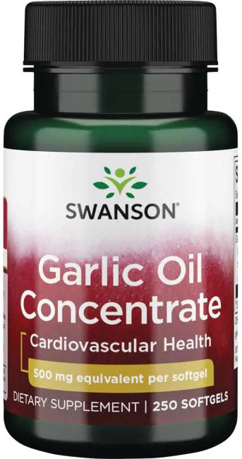 Swanson Garlic Oil Cocentrate (Fokhagyma olaj koncentrátum) 500mg 250 kapszula