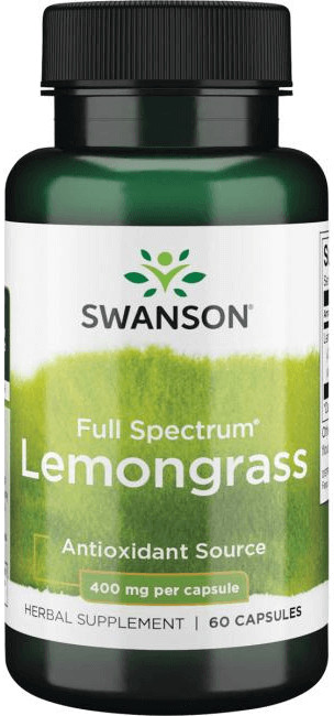 Swanson Lemongrass (Citromfű) 400mg 60 kapszula