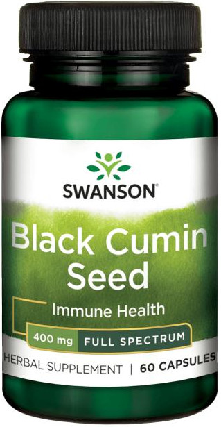 Swanson Black Cumin Seed (Feketekömény mag) 400mg 60 kapszula