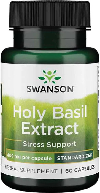 Swanson Holy Basil Extract 400mg (Szent bazsalikom - Tulsi) 60 kapszula