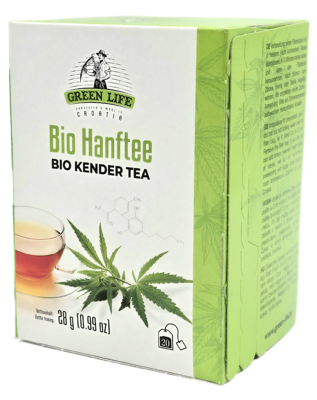 Green Life BIO Kender tea 20 filter Organic Hemp Tea 20x1,4g