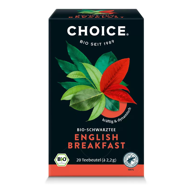 BIO CHOICE® „Angol reggeli” fekete tea 44g English breakfast 20 filter