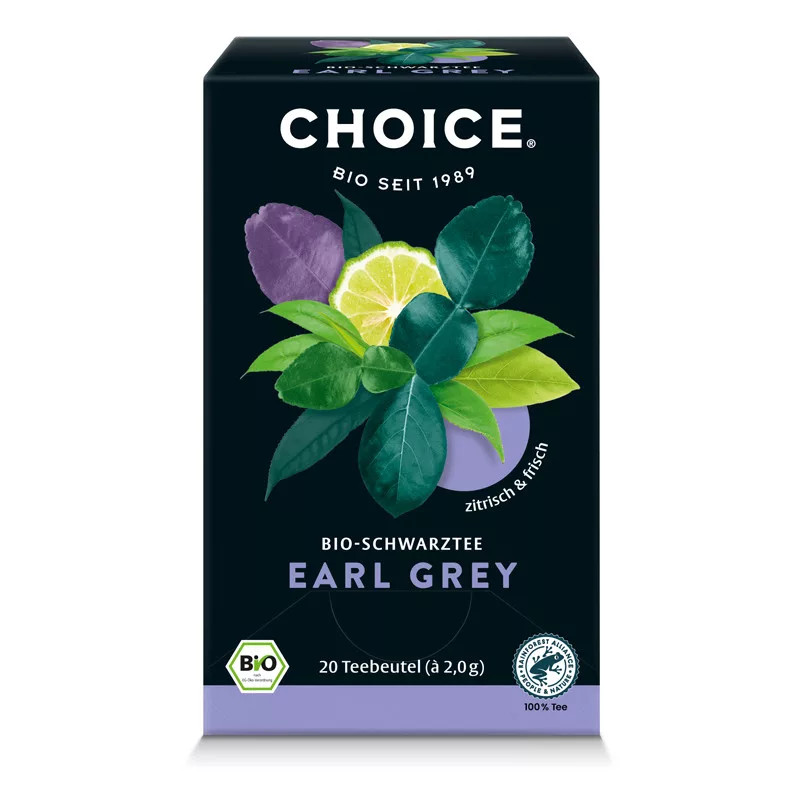 BIO CHOICE® Earl Grey fekete tea 40g 20 filter