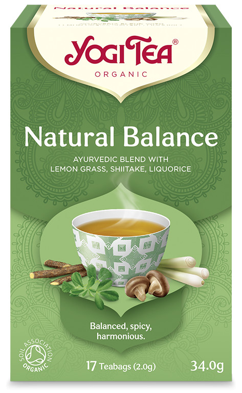 BIO Természetes egyensúly tea shiitake gombával 17x2g Yogi Natural Balance