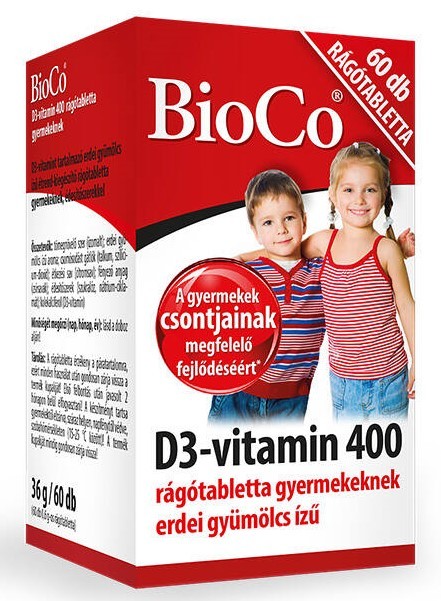 BioCo D3-400 rágótabletta gyerekeknek 60db