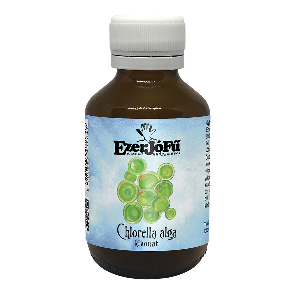 EzerJóFű Chlorella alga kivonat 100ml alkoholmentes, növényi glicerinnel