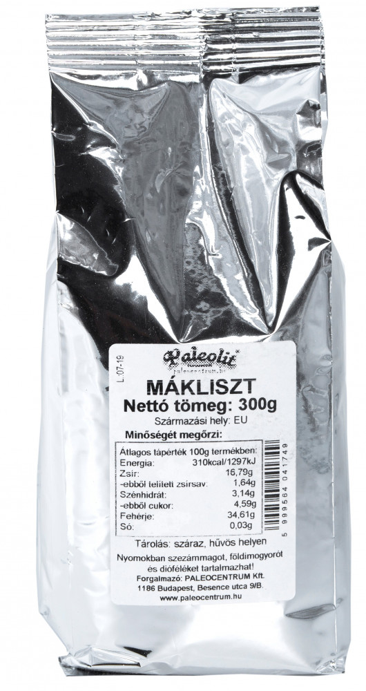 Paleolit Mák préselvény liszt BOPP 300g Paleolit Mák préselvény liszt BOPP 300g