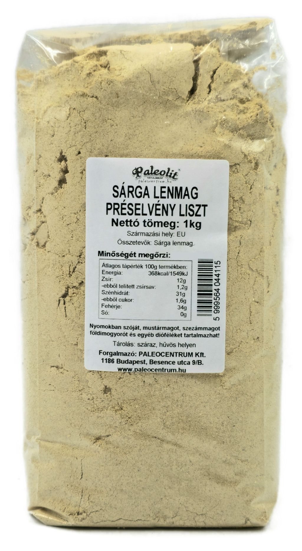 Paleolit Sárga lenmagliszt 1kg préselvényből