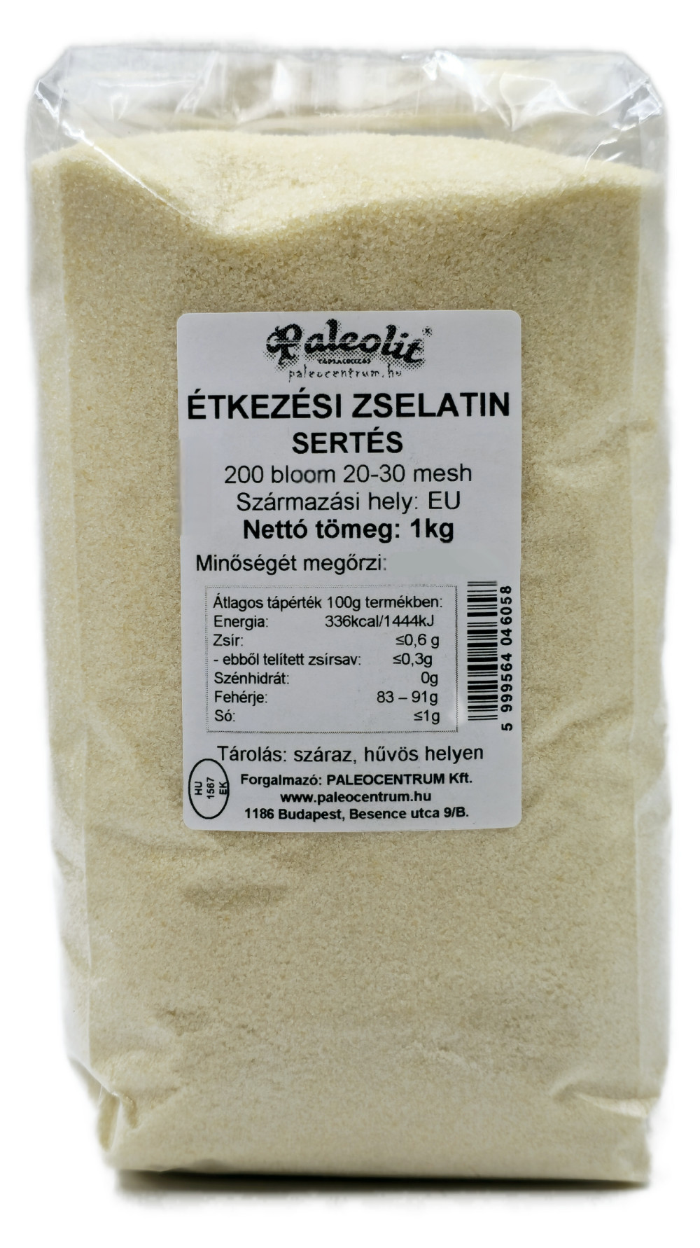 Paleolit Zselatin étkezési, sertés 1kg 200 Bloom