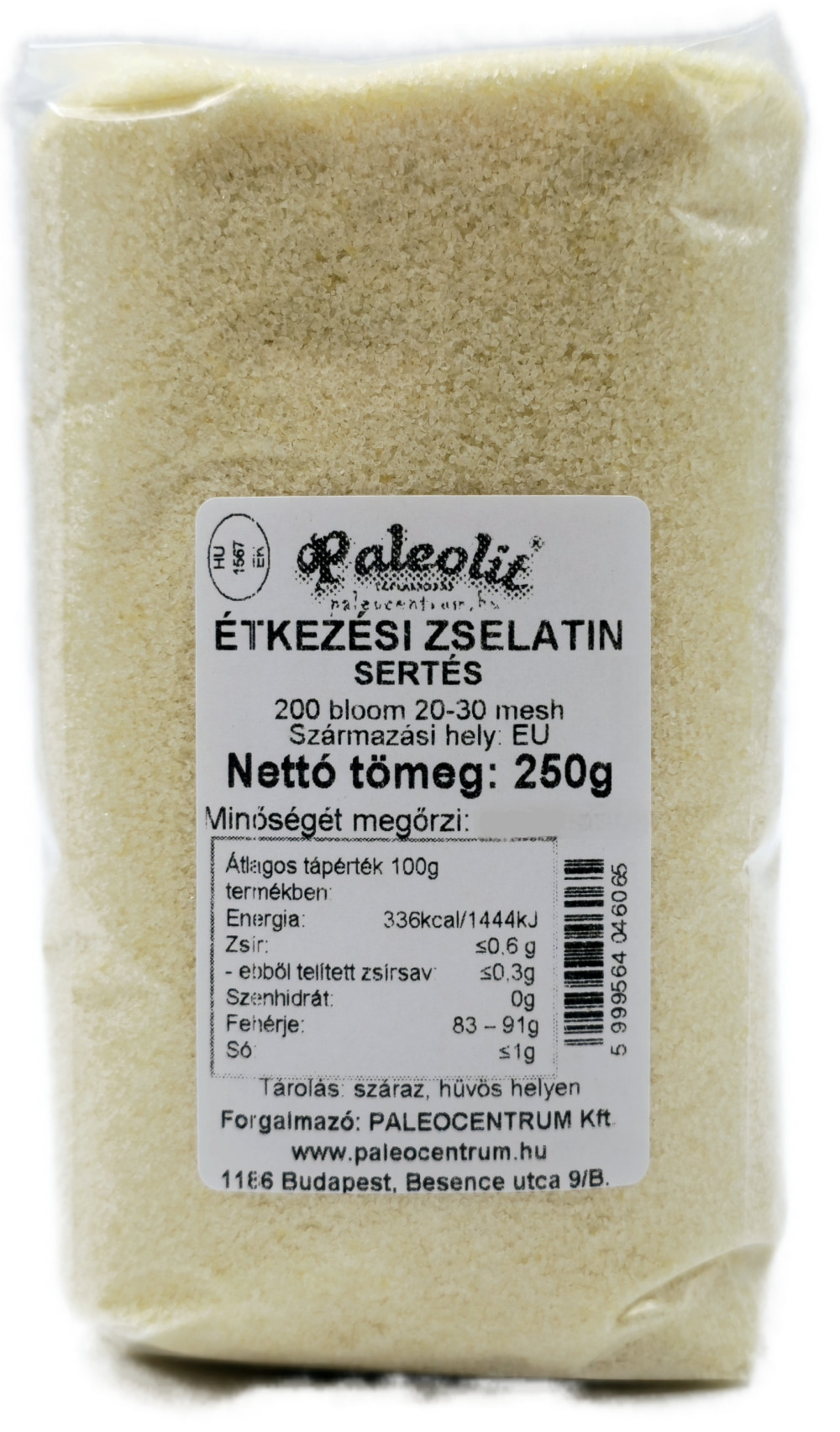 Paleolit Zselatin étkezési, sertés 250g 200 Bloom