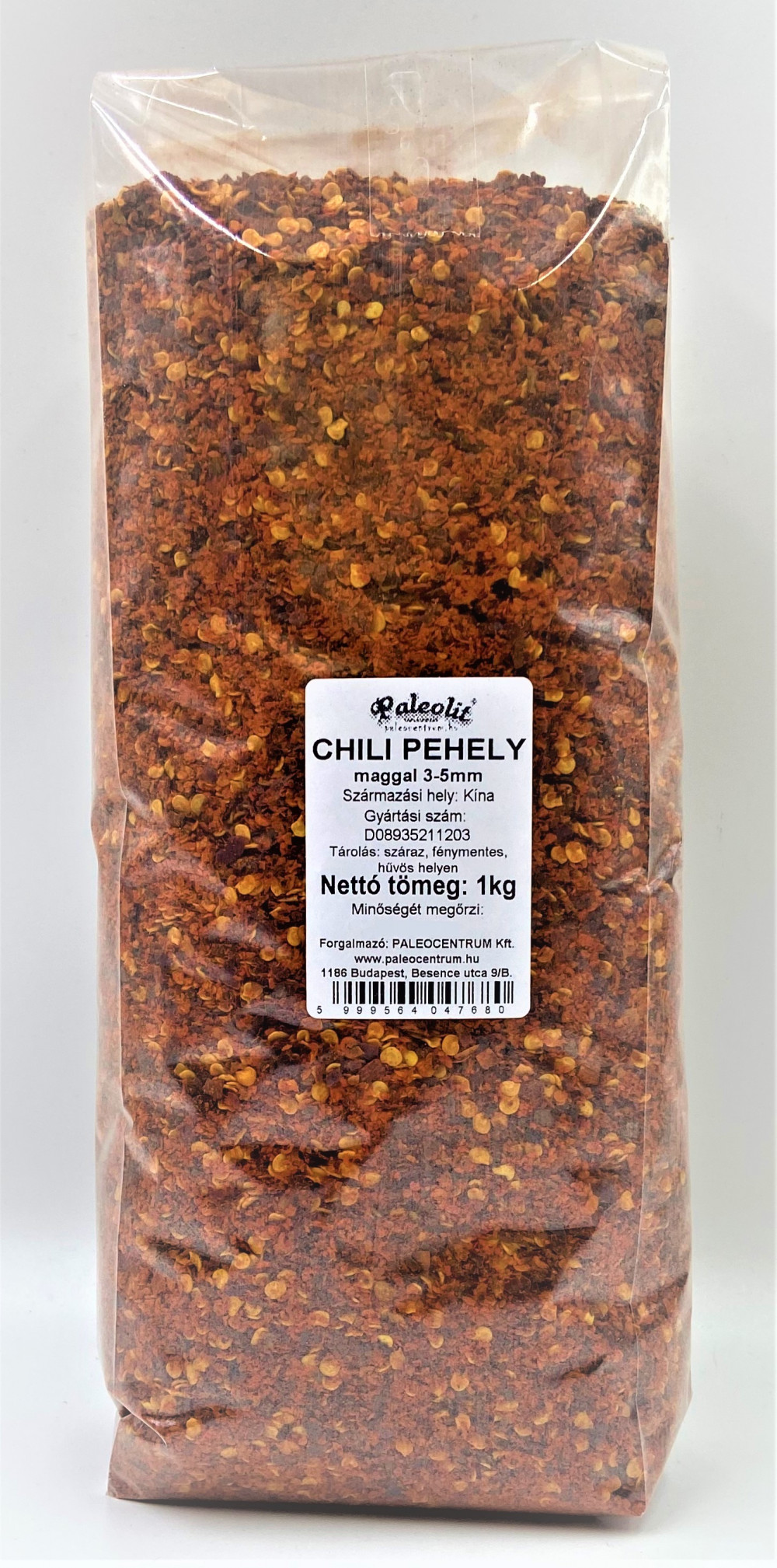 Paleolit Chili pehely maggal 3-5mm 1kg Chili crushed 3-5mm (25% seeds)