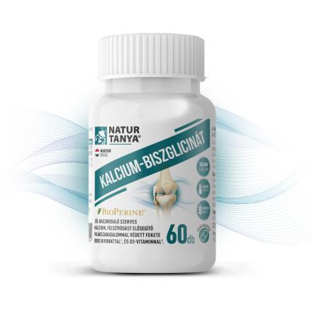 Natur Tanya® Kalcium-biszglicinát 60db filmtabletta BioPerine® és D3-vitamin