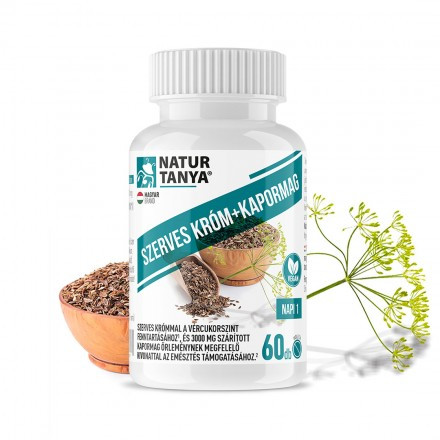 Natur Tanya® Szerves Króm + kapormag 60 db tabletta
