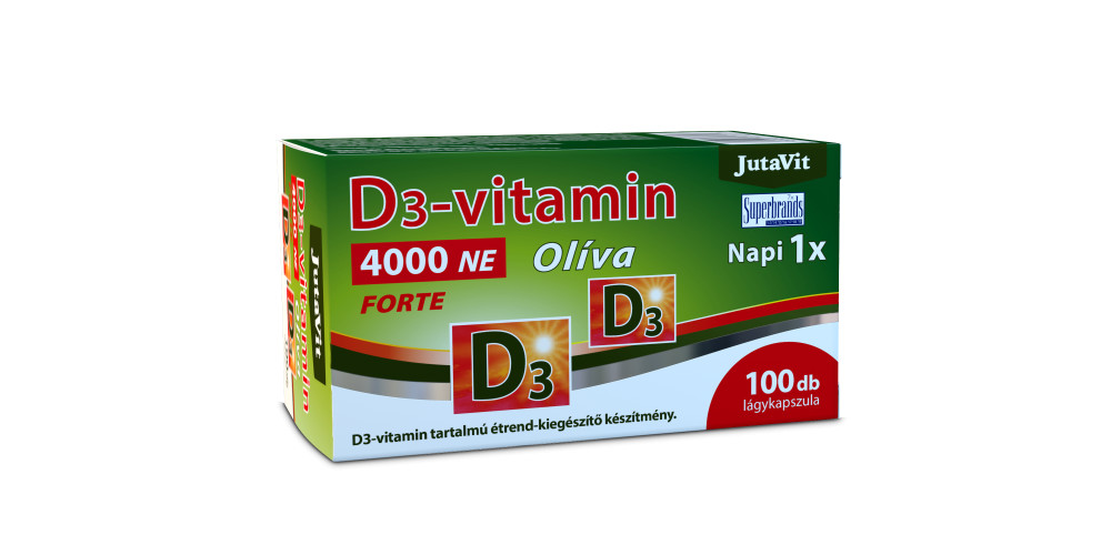 JutaVit D3-vitamin Olíva 100x4000NE lágykapszula
