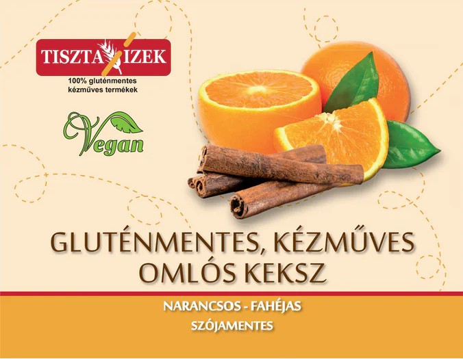 Narancsos-fahéjas omlós keksz 180g Tiszta Ízek gluténmentes, kézműves