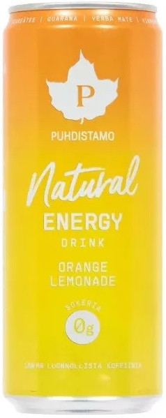 Puhdistamo Natural energy 330ml narancs- limonádé ízű természetes energiaital